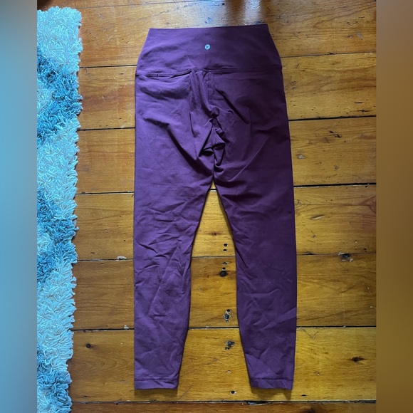 Maroon High Rise Leggings - Picture 5 of 8